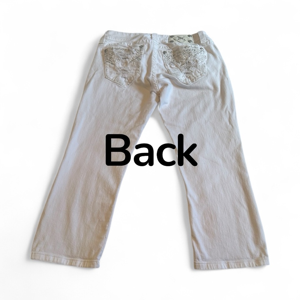 Miss Me White Crop Denim Capri - Picture 1 of 15